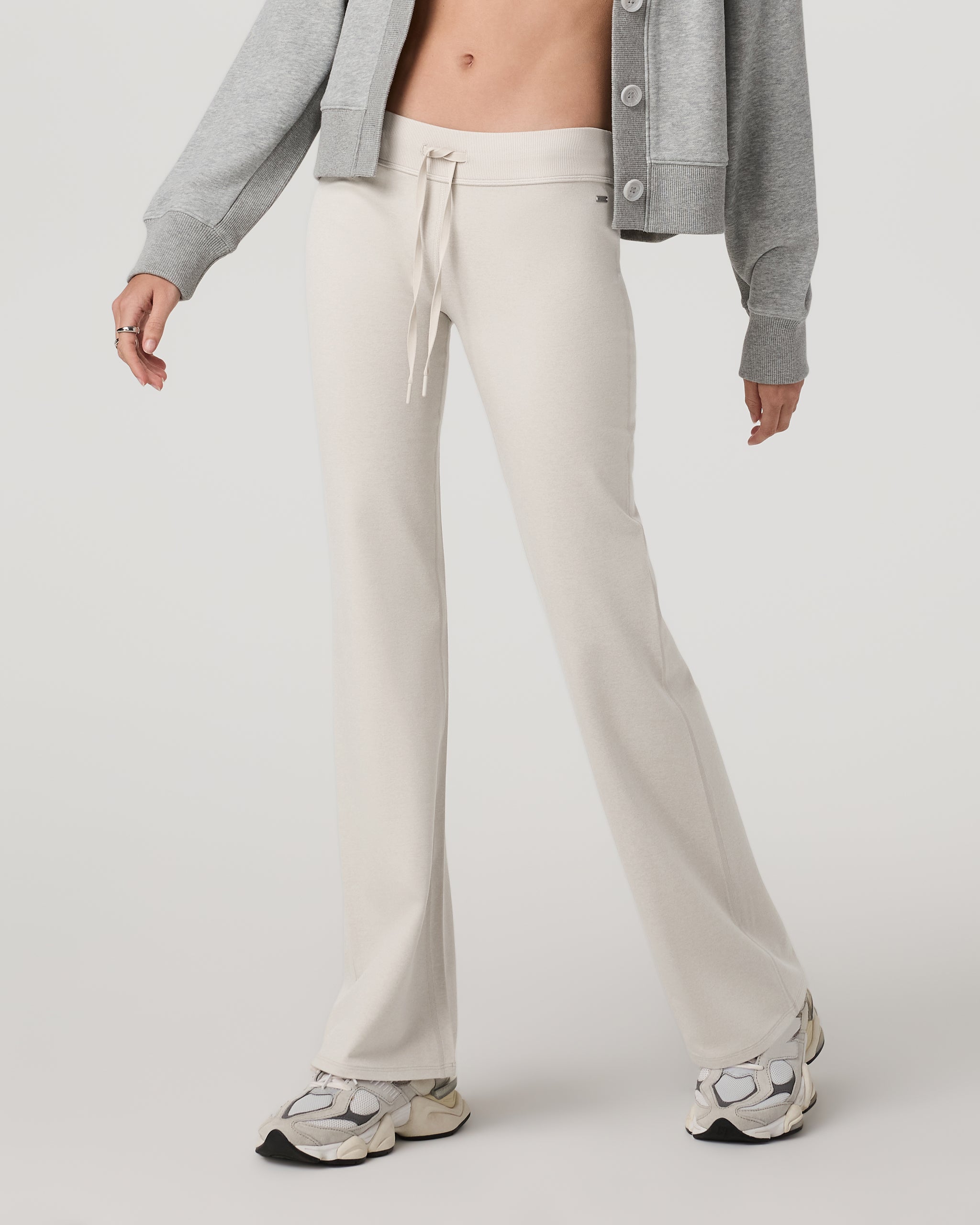 Halo Low Rise Slim Flare Pant | Ecru Heather - Image 5