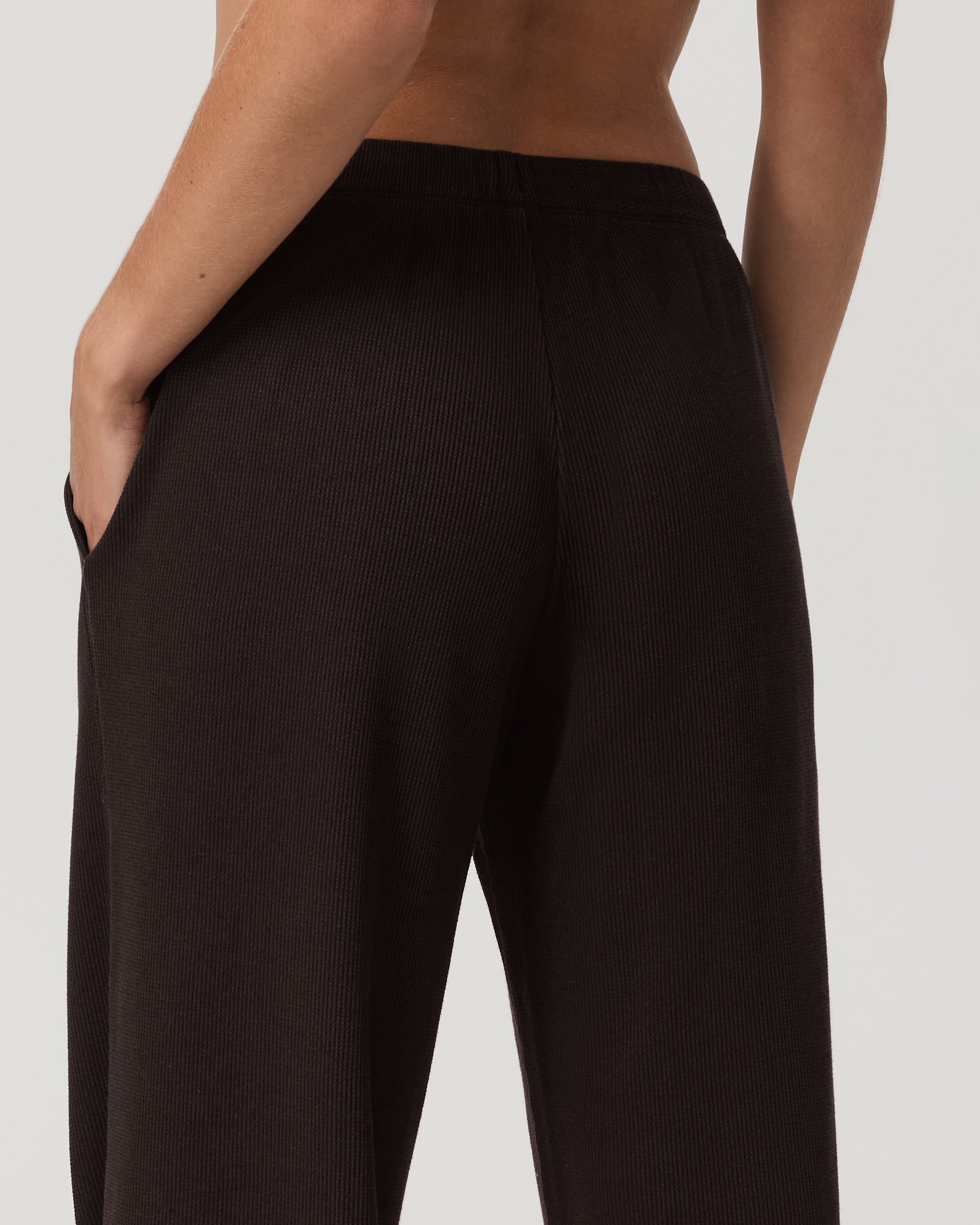 Waffle Wideleg Pant | Dark Java - Image 3