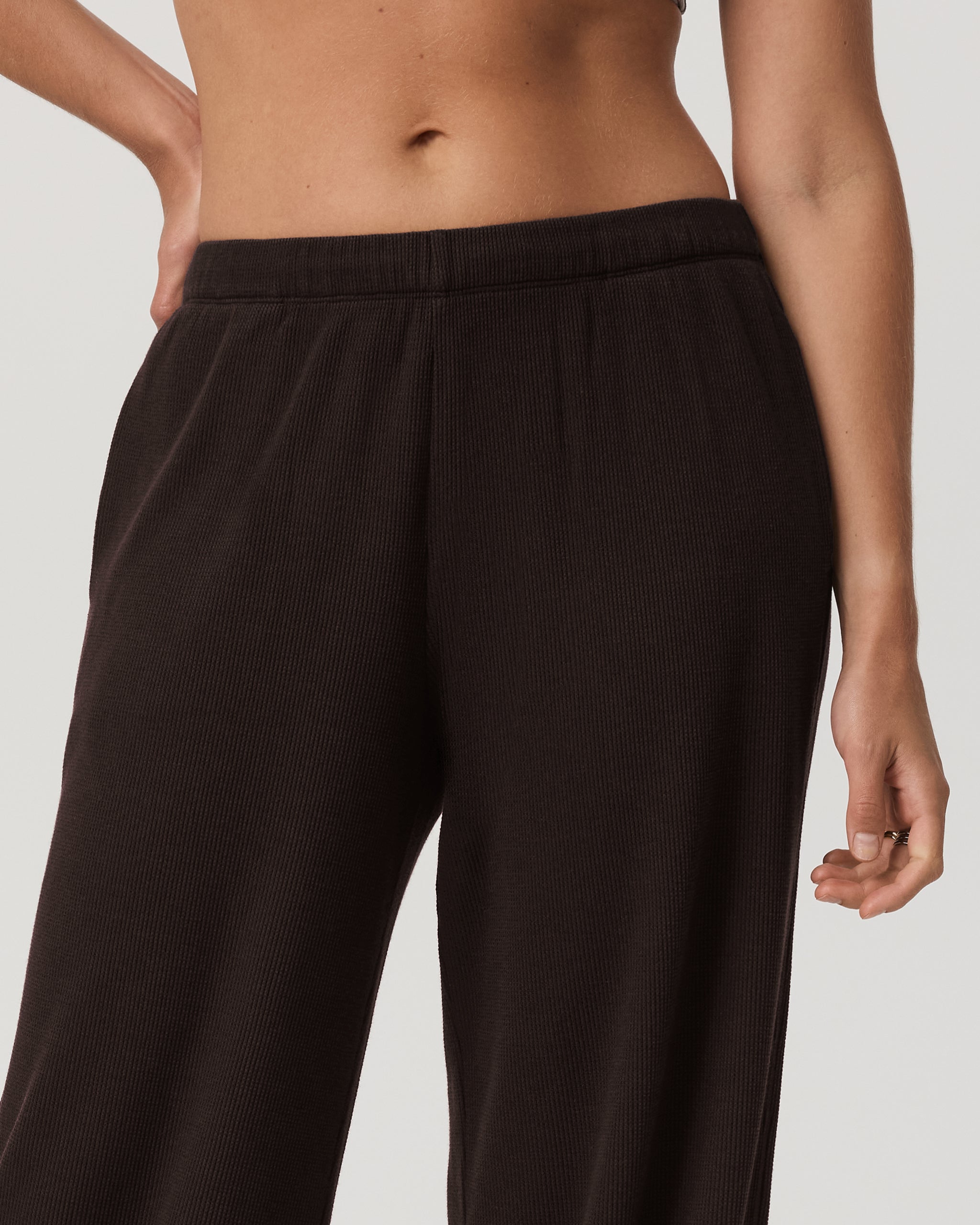 Waffle Wideleg Pant | Dark Java - Image 4