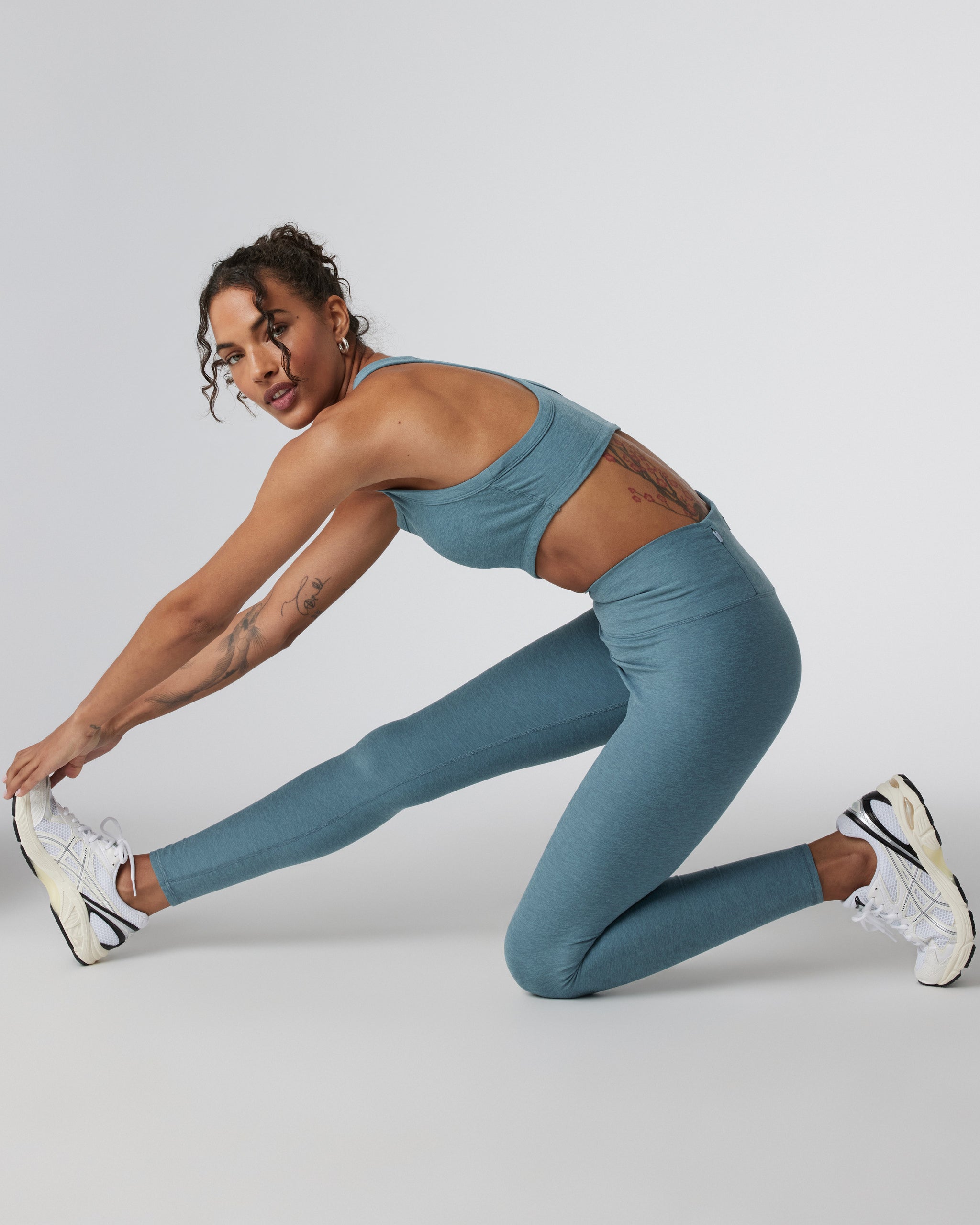 Clean Elevation Legging-Short | Smoke Blue Heather - Image 5