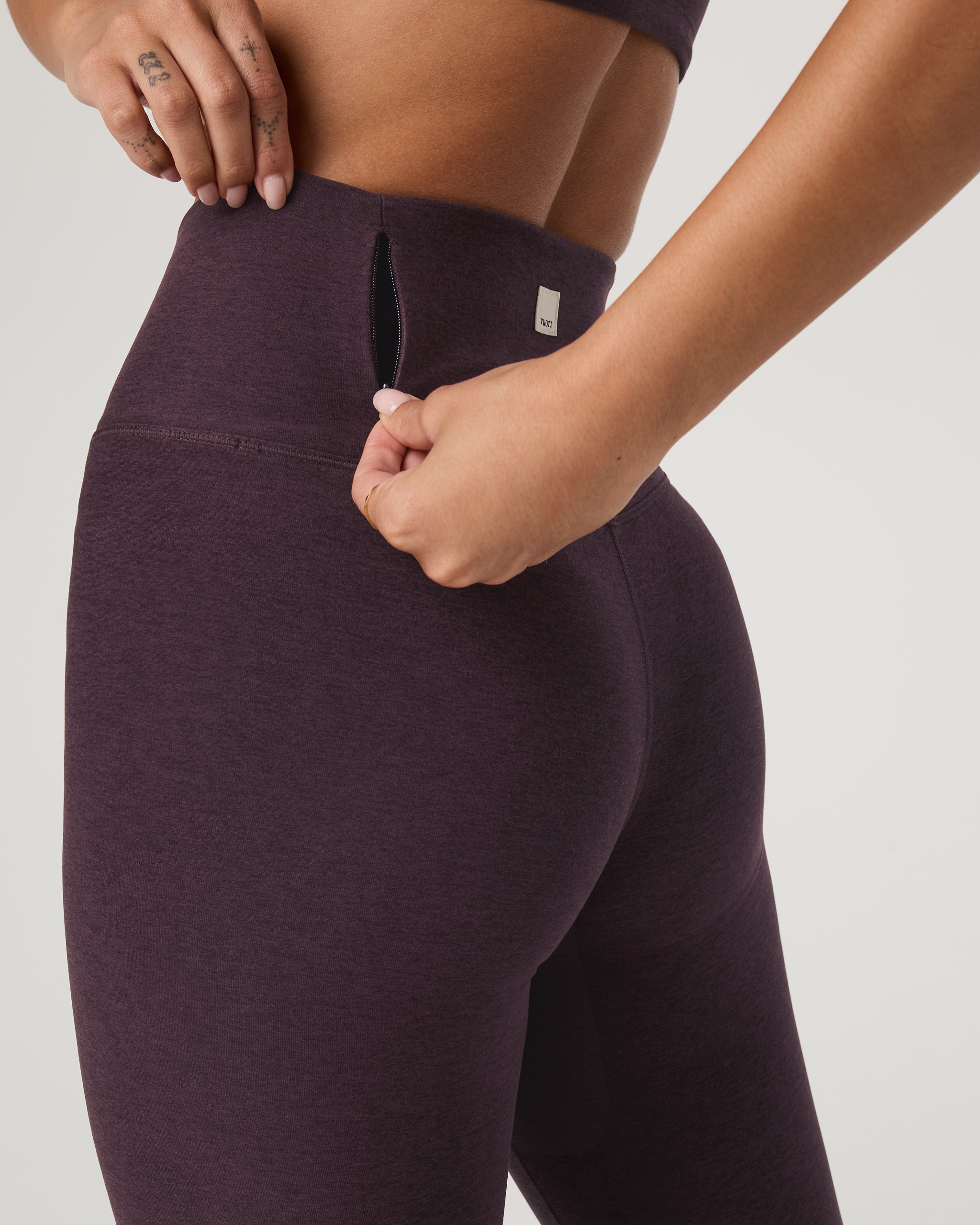 Clean Elevation Legging-Short | Raisin Heather - Image 4