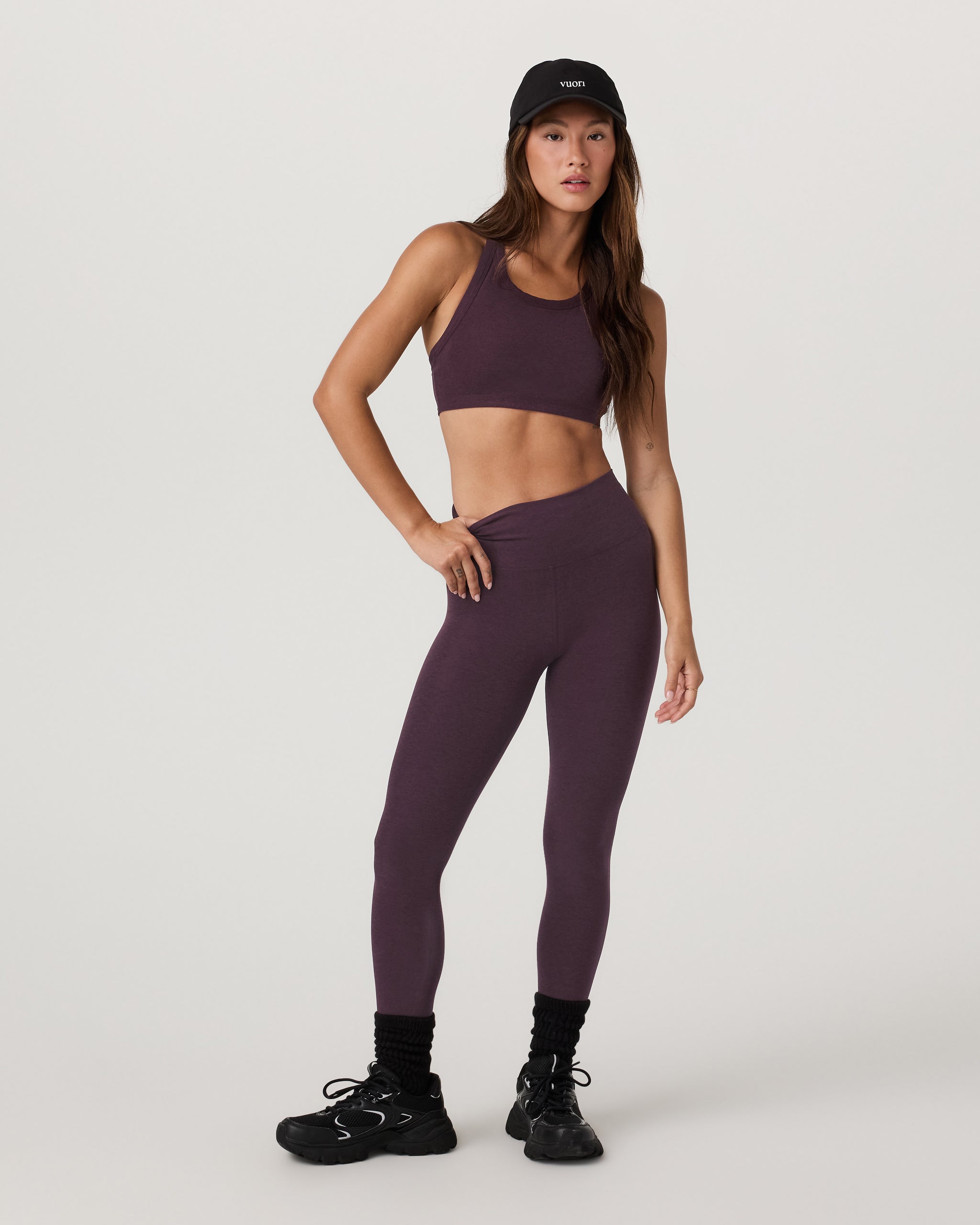 Clean Elevation Legging-Long | Raisin Heather - Image 4
