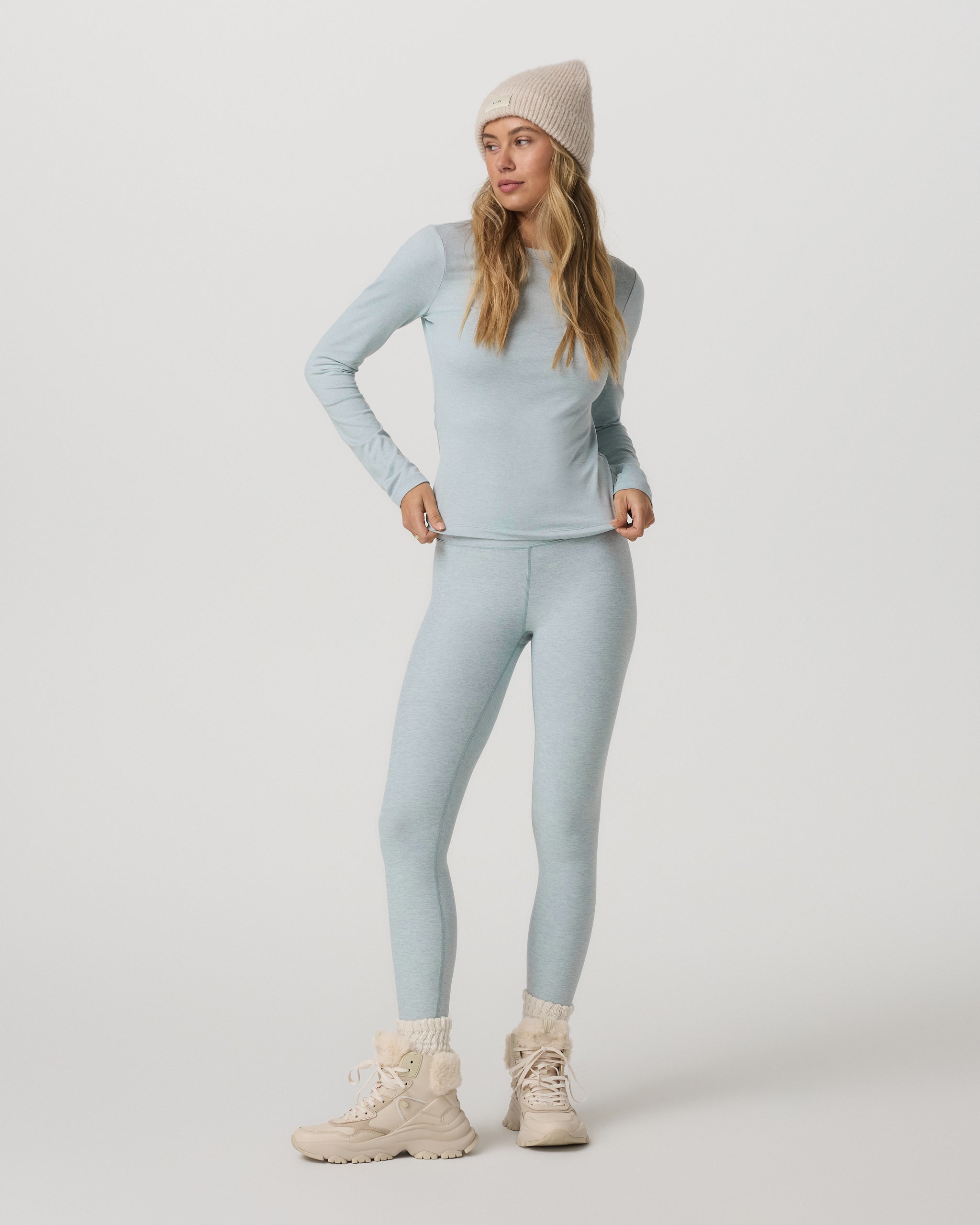 Clean Elevation Legging | Blue Haze Heather - Image 4