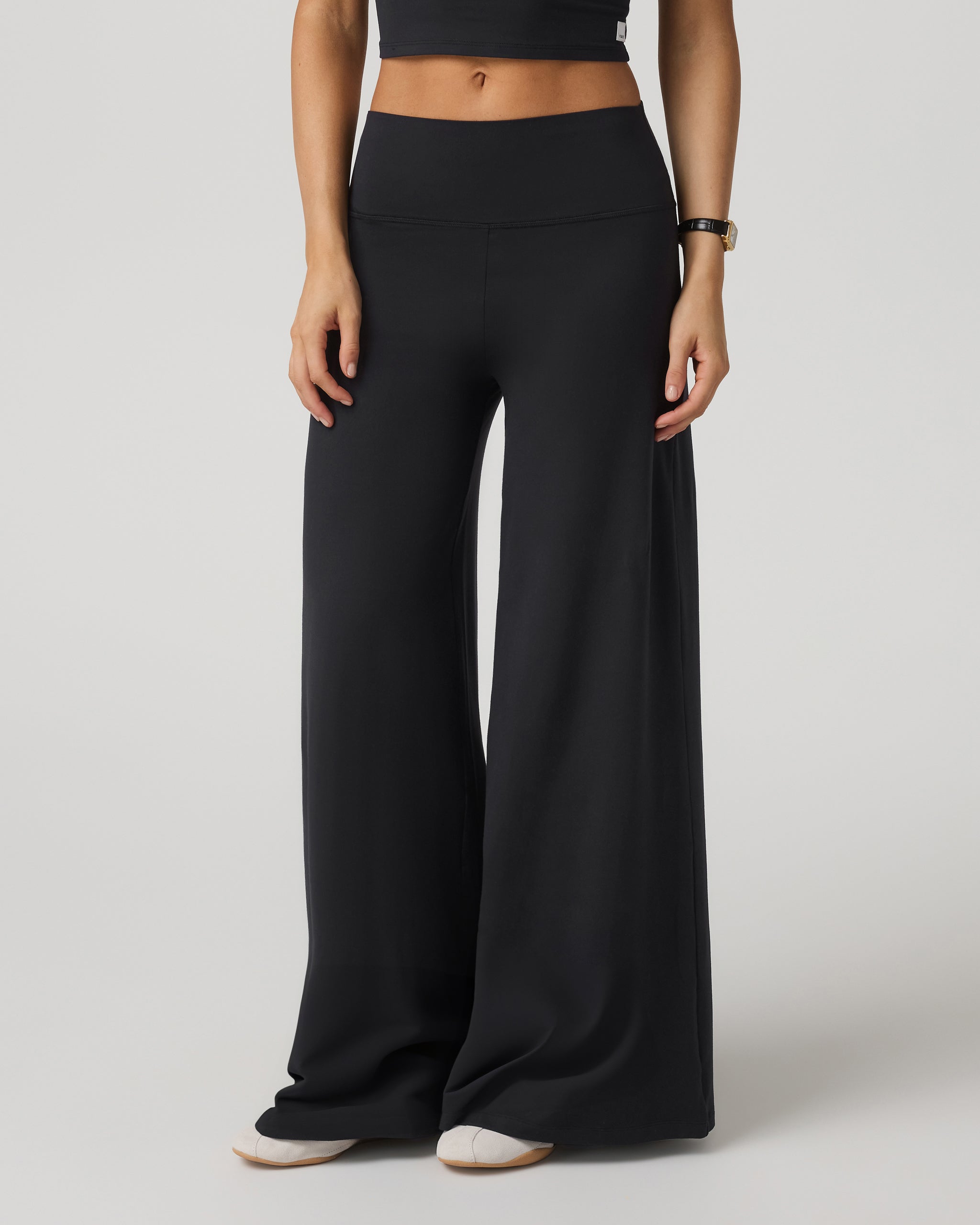 Halo Easy Wideleg Pant | Solid Black - Image 2