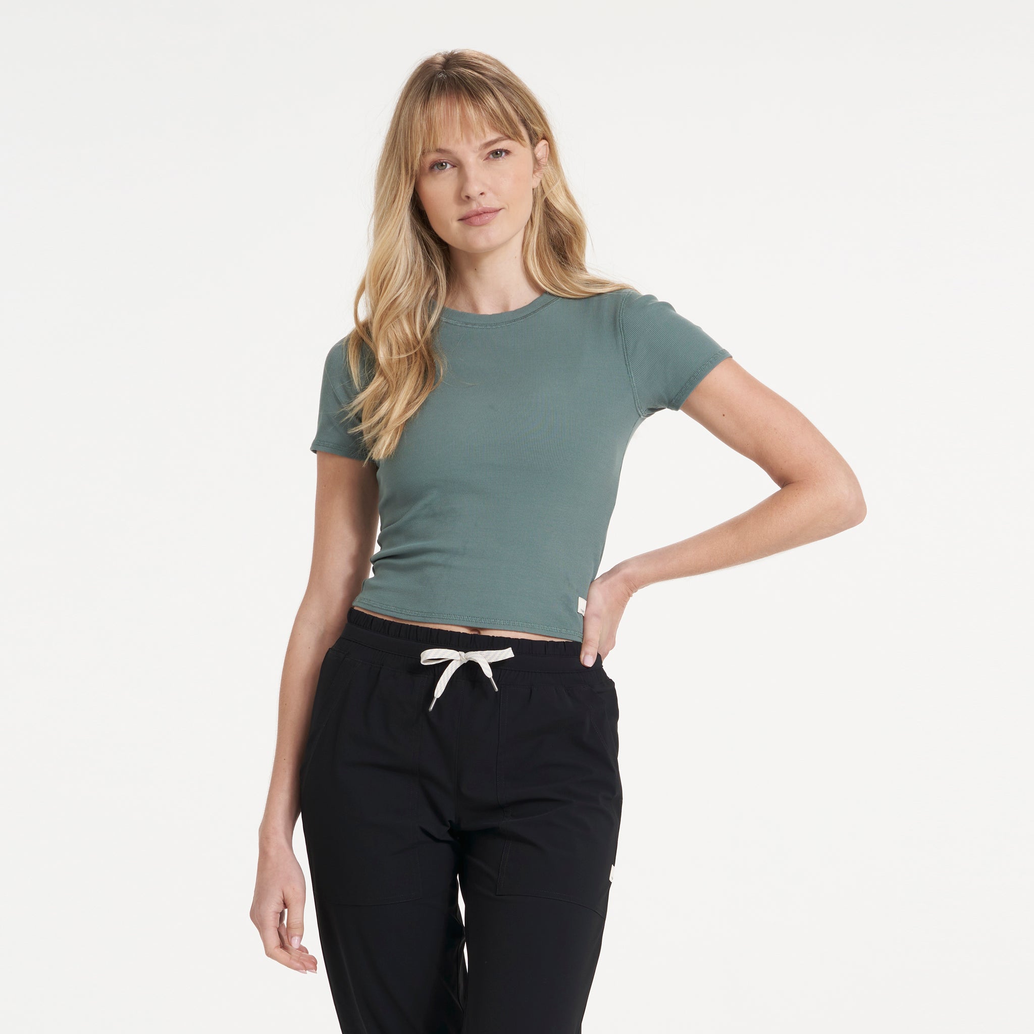Pose Fitted Tee | Kelp