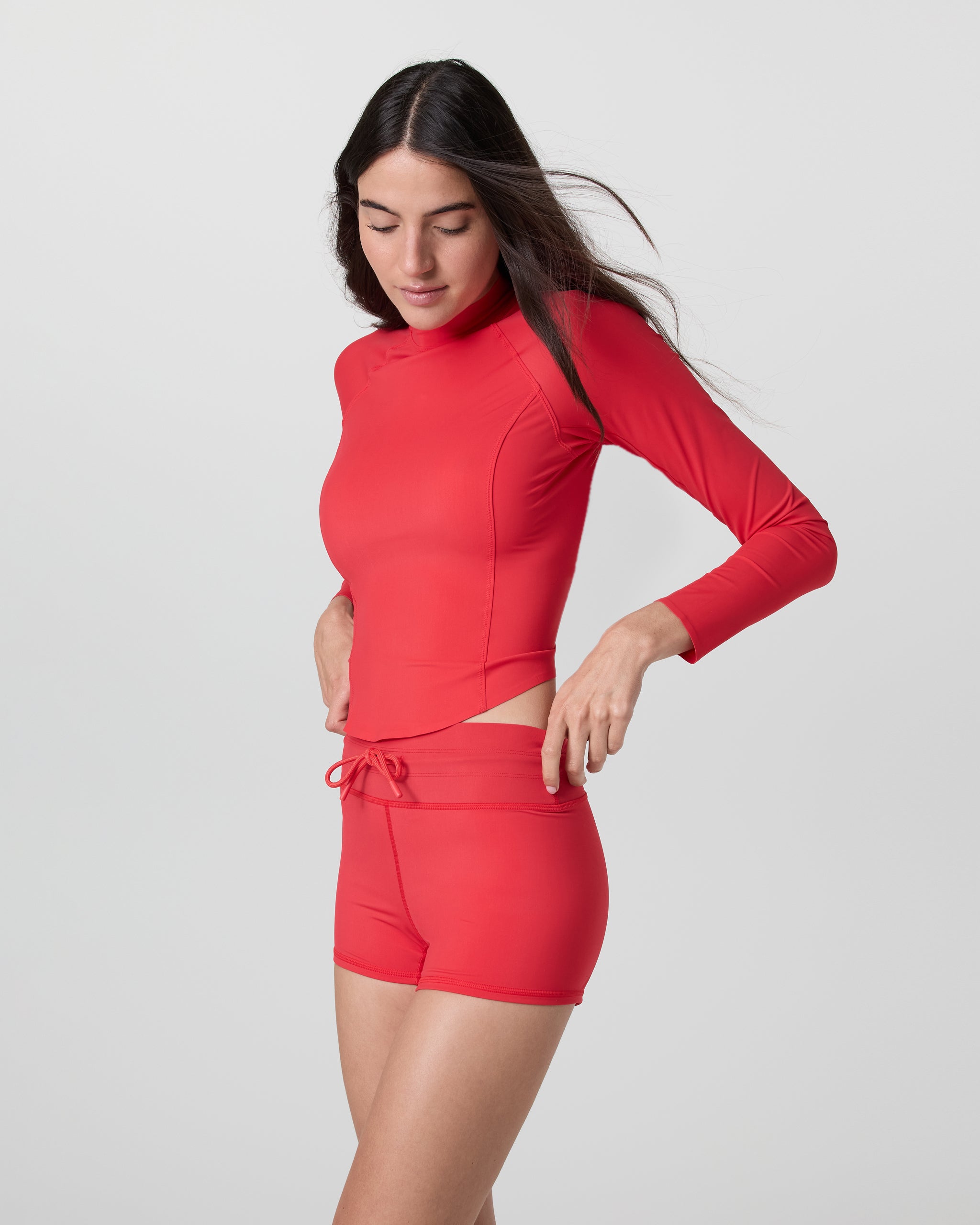 Long Sleeve Crush Rashguard | Bright Red - Image 2