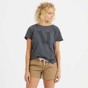 Women's V1 Logo Tee | Charcoal