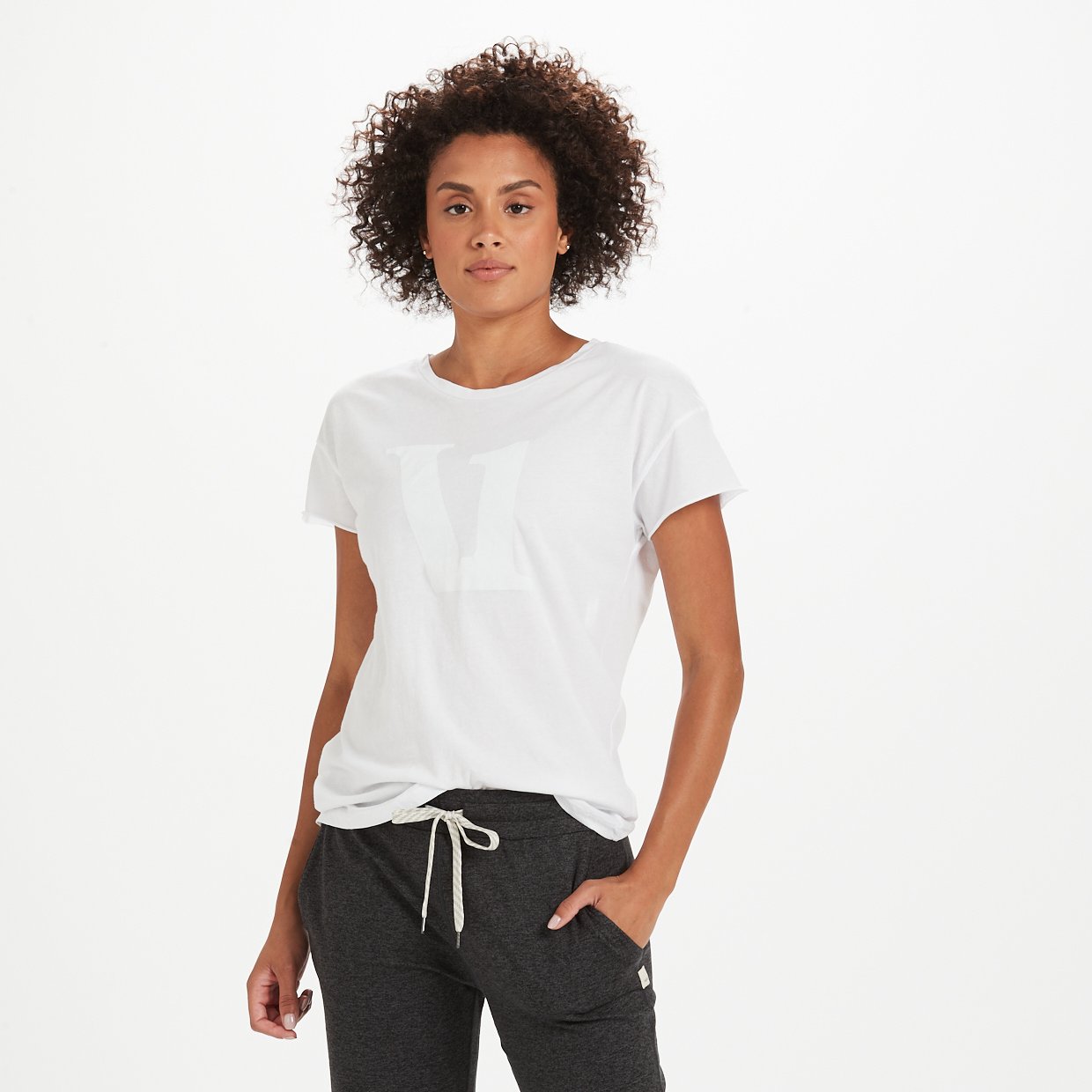 Women's V1 Logo Tee | White/Alabaster