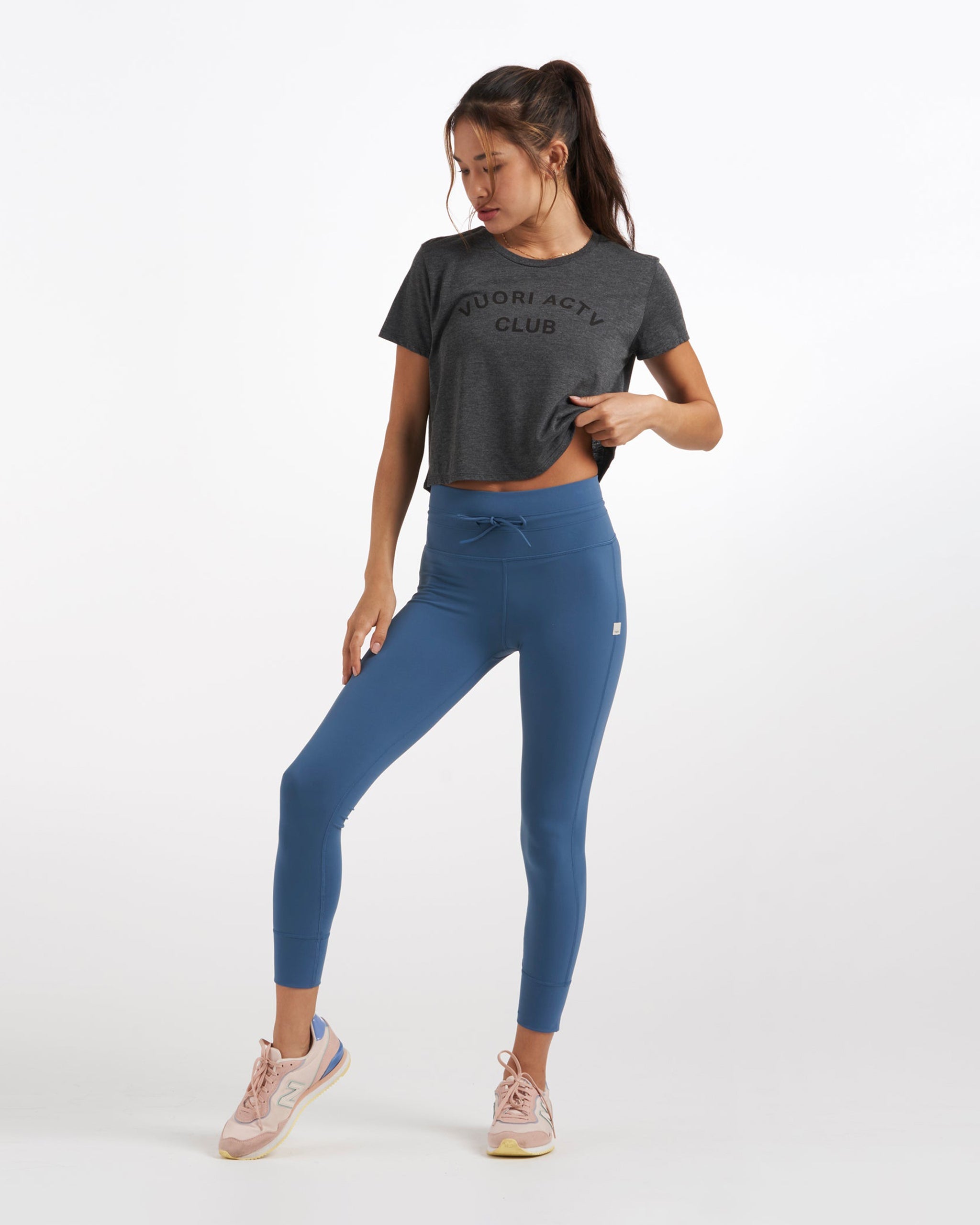 Womens ACTV Club Tee | Charcoal Heather - Image 3